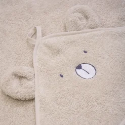 Pippi babyhåndklæde med hætte - Dove