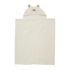 Pippi Badehåndklæde med hætte - hvidt med mus