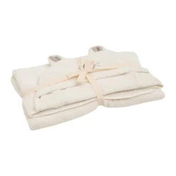 Pippi Badehåndklæde med hætte - hvidt med mus