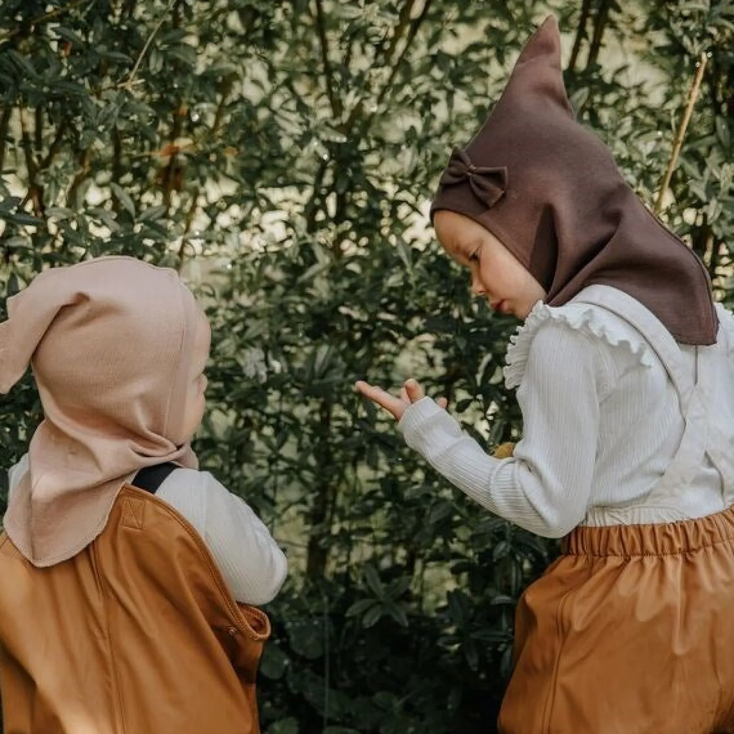 Racing Kids Top Elefanthue Sløjfe 2-lags Chocolate Brown