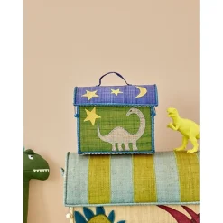 RICE Dinosaur Theme Opbevaringkurv med Hank Ekstra Lille