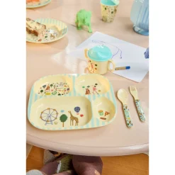 Rice Fun Fair Print Mint Melamine 2 Håndtag Tudekop