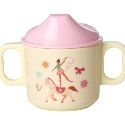 Rice Fun Fair Print Pink Melamine 2 Håndtag Tudekop