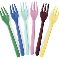 Rice Melamine Cake Gafler I Asst. Show Your True Colors - Sæt Af 6