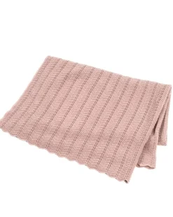 Smallstuff babytæppe - fishbone, merino uld - powder