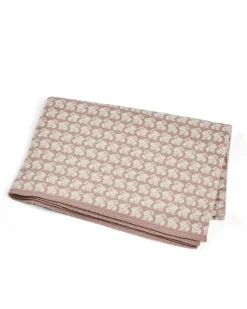 Smallstuff Babytæppe med elefanter, merino uld, powder