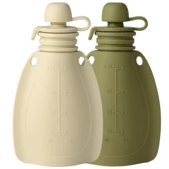 Smoothie flaske 2 pak Blød kanin/Mos grøn