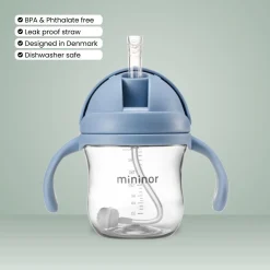 Sugerørskop Tritan 220ml Himmelblå